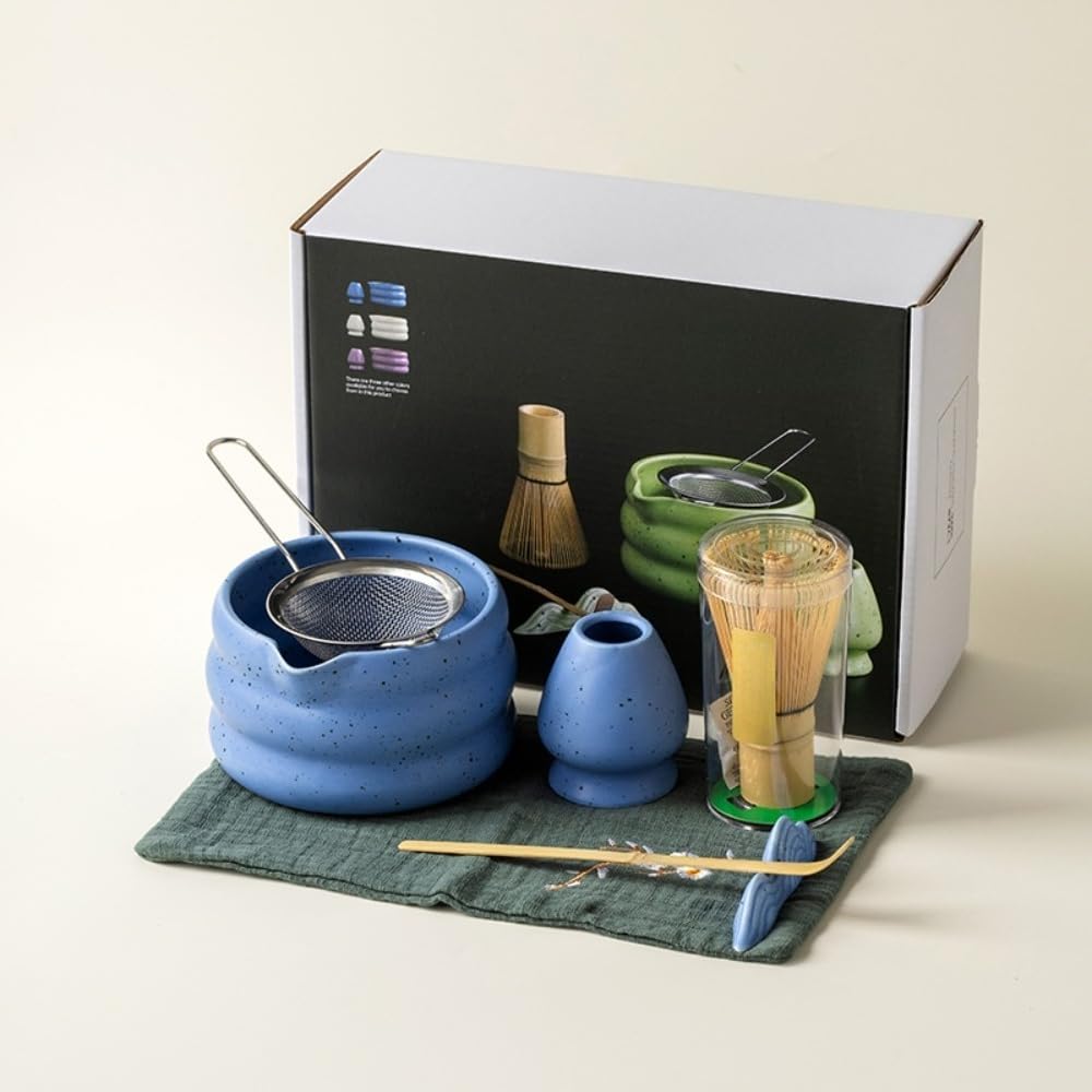 Amazon.co.jp: QAMITAL 日本製 茶道セット 竹製抹茶刷 茶筅 茶碗 陶器